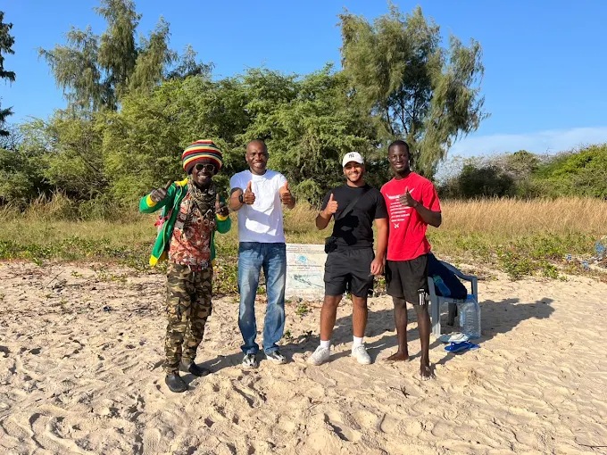 Photo souvenir sur la plage