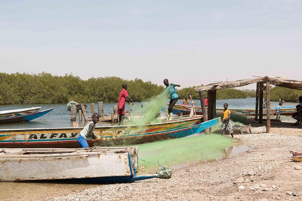 Pirogues de pêcheurs sur la plage