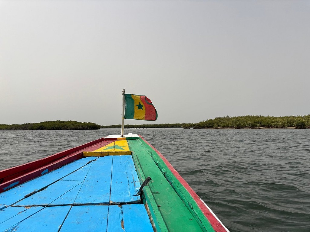 La proue et son drapeau, cap sur le delta